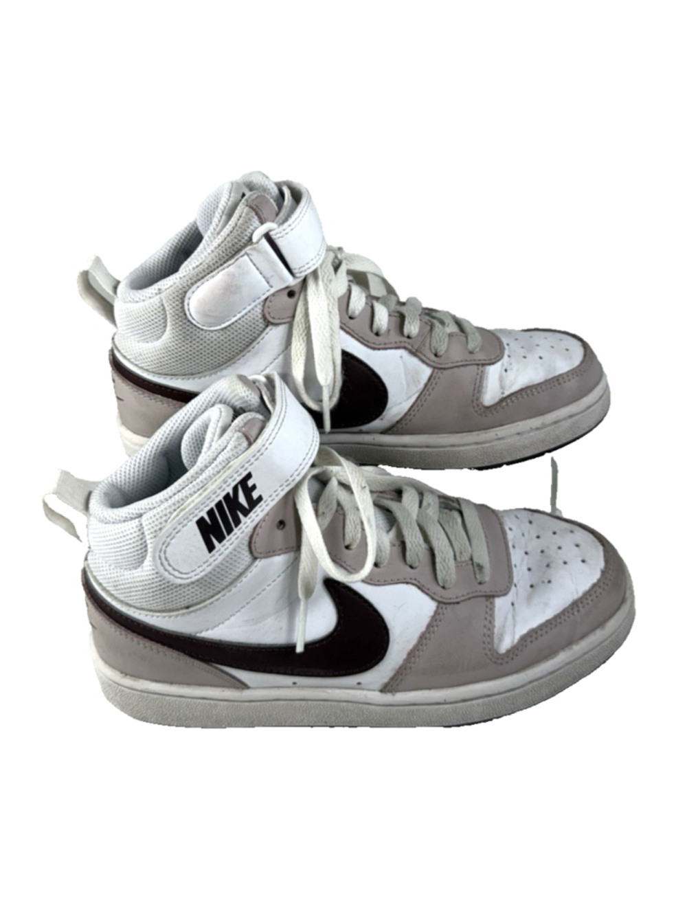 Nike Court Borough Mid 2 GS Size 4Y Sneakers White/Burgundy Crush Grade School